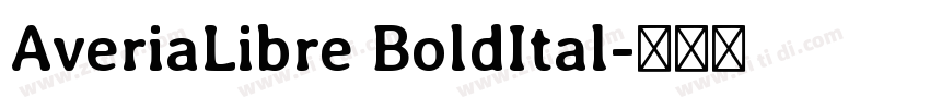 AveriaLibre BoldItal字体转换